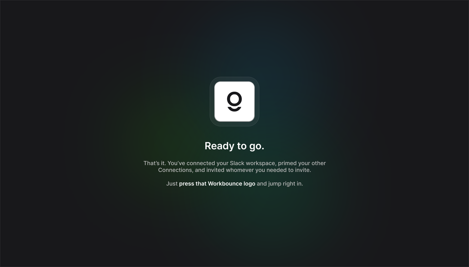 Playstation-style splash screen welcoming users after setup, enhancing the first experience.